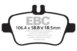 EBC Greenstuff 2000 Series Rear Brake Pads for Mercedes-Benz CLA250 and SLK Models