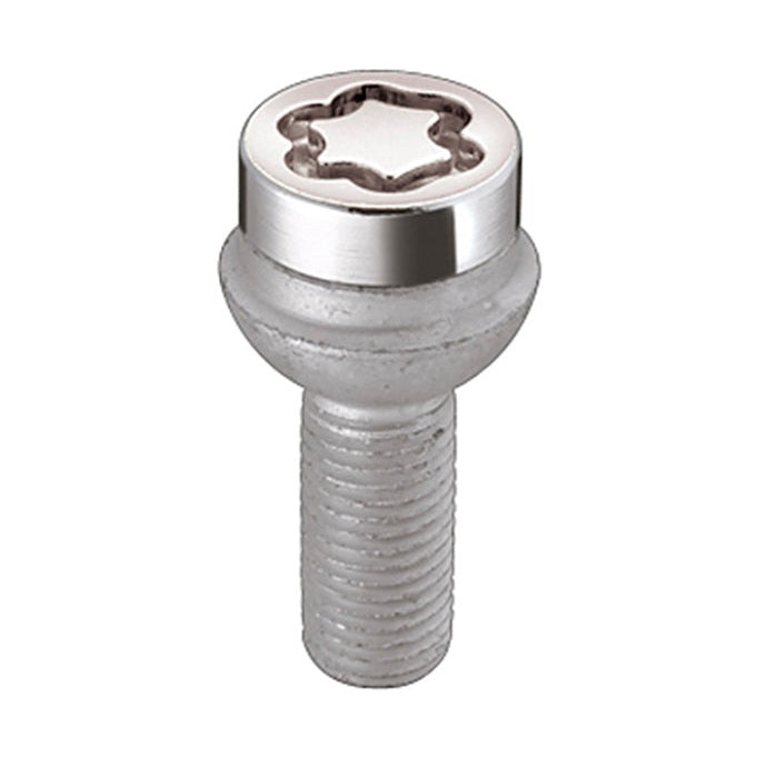 McGard Wheel Lock Bolt Set - Radius Seat, M14x1.5 Thread, Chrome Finish, 4-Pack