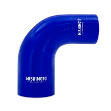 Load image into Gallery viewer, Mishimoto Silicone Reducer Coupler 90 Degree 2.5 inch to 4 inch - Blue
