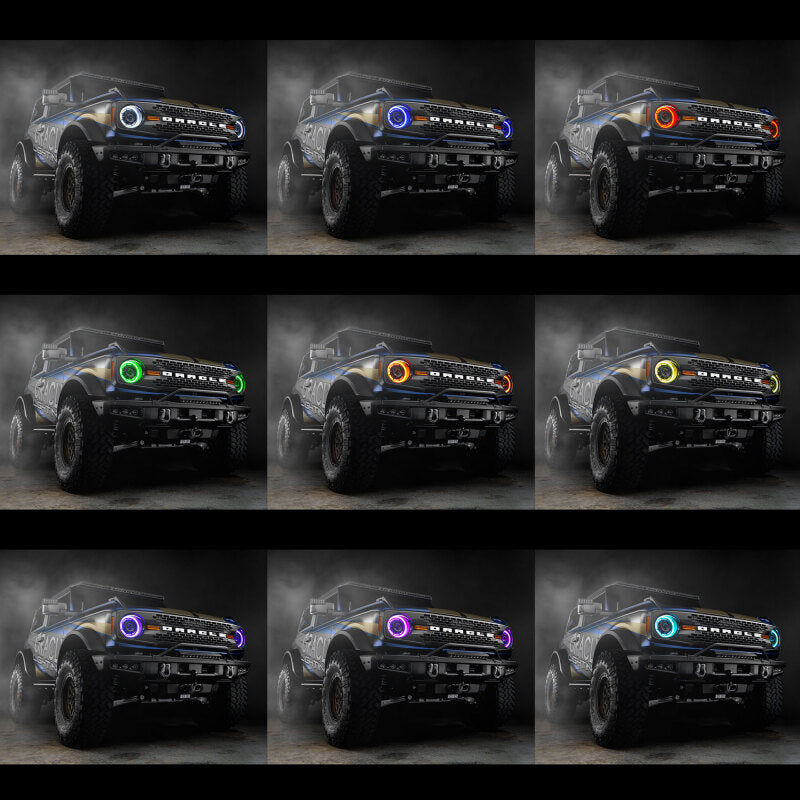 Oracle Oculus Bi-LED Headlights for 2021+ Ford Bronco with ColorSHIFT RGB+W - Focused LED Projection with 5200 Lumens