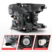 Load image into Gallery viewer, ANZO 18-20 Ford F-150 Full LED Projector Headlights with Light Bar Switchback and Sequential Turn Signal - Black Housing, Clear Lens, Pair