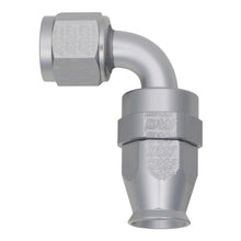 Load image into Gallery viewer, DeatschWerks 8AN Female Swivel 90-Degree Hose End PTFE with Olive Insert * Anodized Titanium