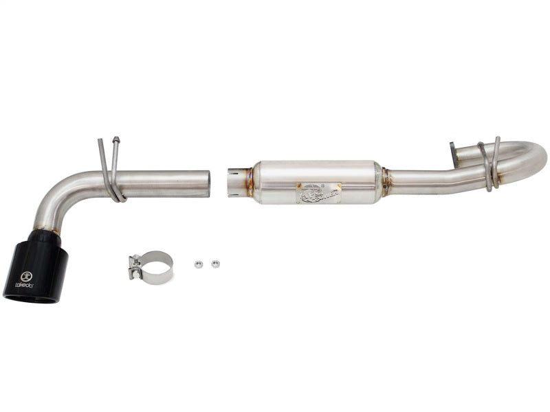aFe Takeda 11-16 Scion tC 2.5L Stainless Steel Axle-Back Exhaust System with Black Tip