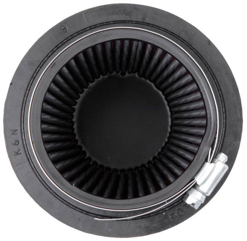 K&N Engineering Universal Rubber Round Air Filter - 3.31 Inch Flange ID, 4.75 Inch Base OD, 3.5 Inch Top OD, 6.5 Inch Height