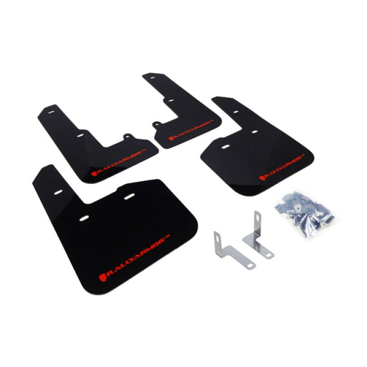 Rally Armor 15-19 Subaru Legacy Black UR Mud Flap with Red Logo - Durable Polyurethane Protection