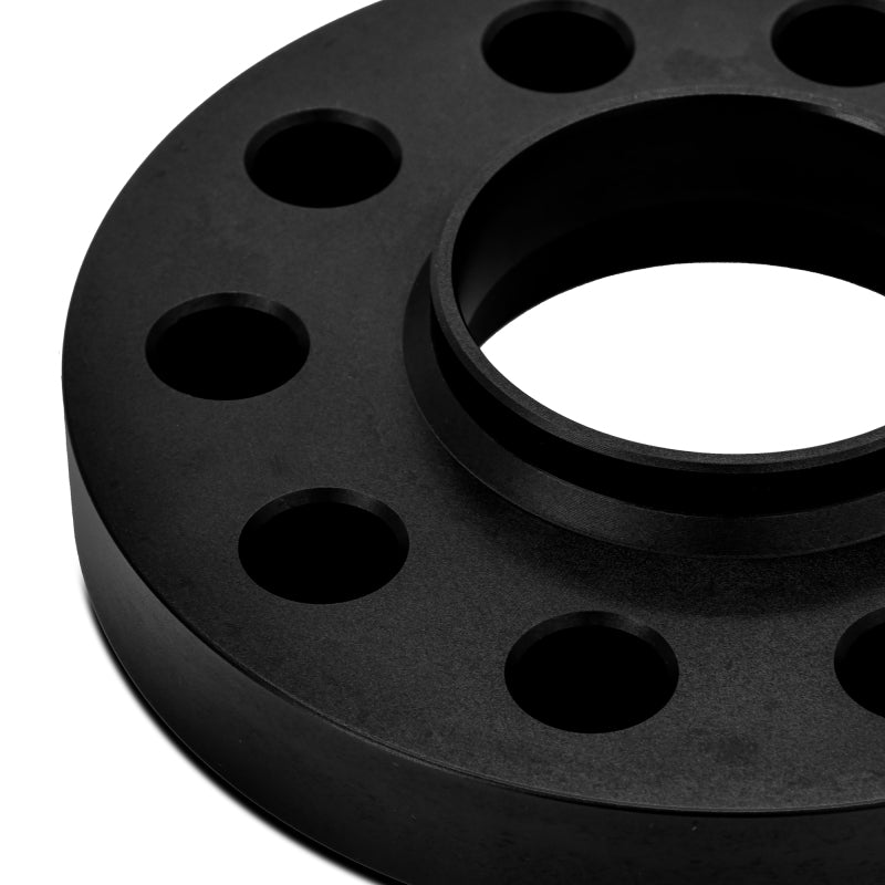 Mishimoto 5x120 Wheel Spacers with 72.6mm Center Bore - 10mm Thickness, M14x1.25 Grade-12.9 Bolts, Black Anodized Finish