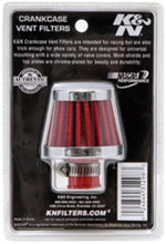 Load image into Gallery viewer, K&amp;N Engineering 62-1600RD Crankcase Vent Filter with Chrome Top and Base for Classic and Racing Applications