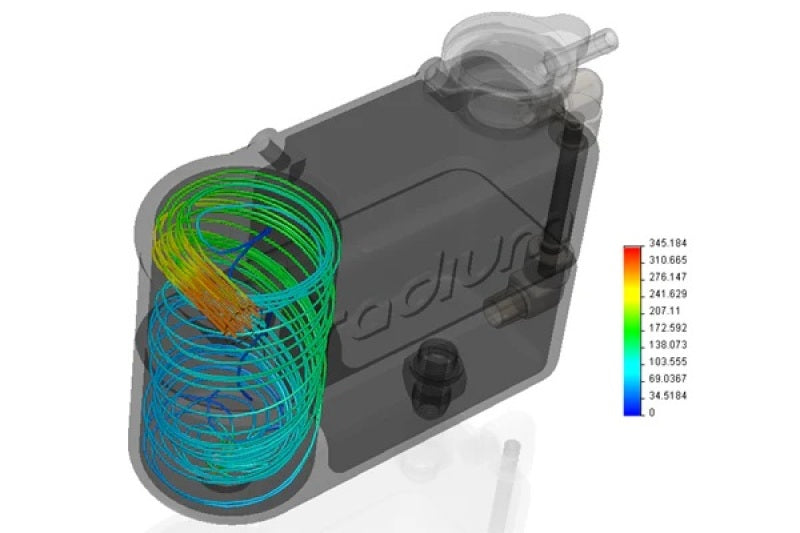 Radium Engineering 20-0270-02 Coolant Expansion Tank for Lotus Elise and Exige (2007-2011) with Two-Chamber Design