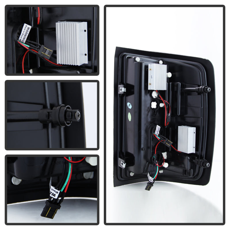 Spyder Chevy 1500 2014-2016 Light Bar LED Tail Lights in Black