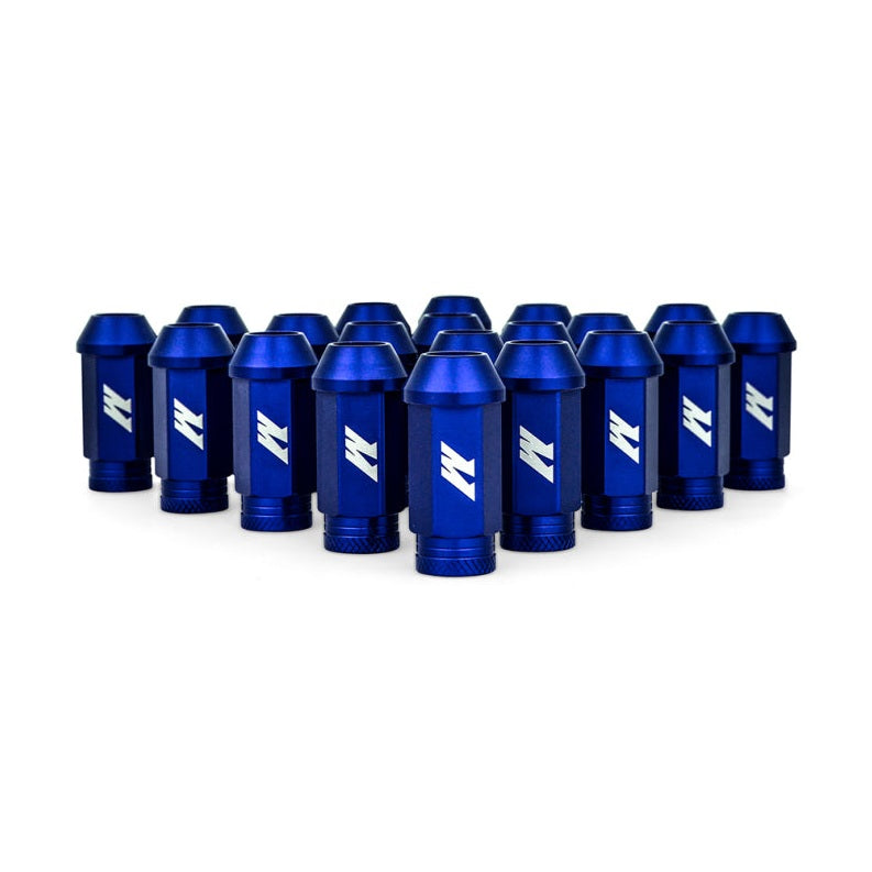 Mishimoto Aluminum Locking Lug Nuts M12x1.5 Set in Blue – Lightweight, Durable Wheel Security