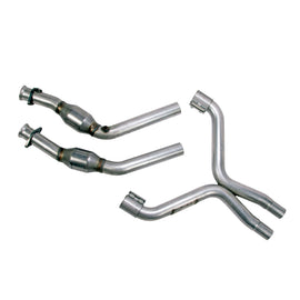 BBK 11-14 Ford Mustang 3.7L V6 High Flow X Pipe with Catalytic Converters - 2-1/2 inch
