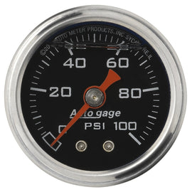 AutoMeter AutoGage 1.5-inch Liquid Filled Mechanical Fuel Pressure Gauge - 0-100 PSI