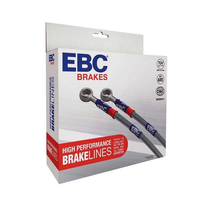 EBC BLA7216-3L Stainless Steel Braided Brake Line Kit for 2002-2005 Dodge Ram 1500 4WD