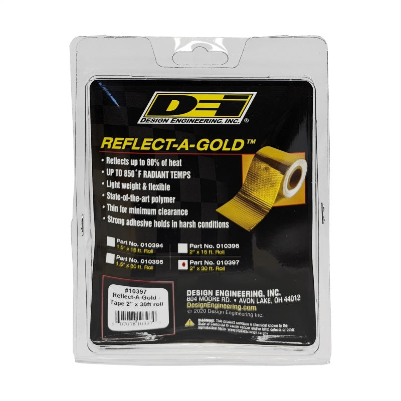 DEI Reflect-A-GOLD 2-inch x 30 ft Heat Barrier Tape for Automotive Heat Protection