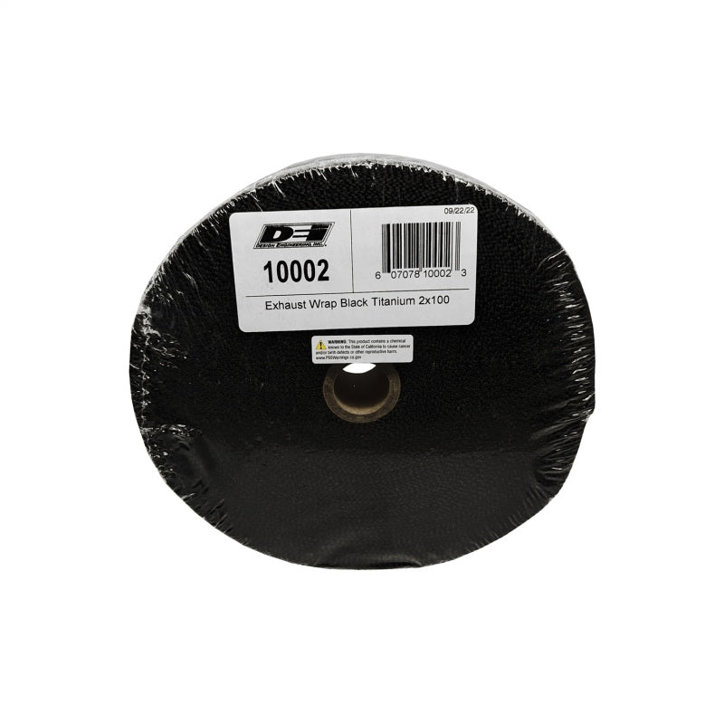 DEI Black Titanium Exhaust Wrap 2in x 100ft – High-Temperature Thermal Insulation for Automotive Performance