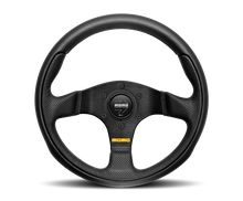 Load image into Gallery viewer, MOMO Team 300mm Steering Wheel with Black Leather and Black Spokes - Part Number momTEA30BK0B