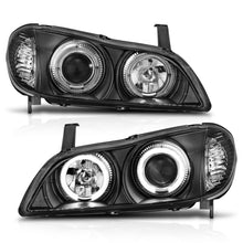 Load image into Gallery viewer, ANZO 2000-2004 Infiniti I30 &amp; I35 Projector Headlights with Halo, Black Housing, Clear Lens, Pair