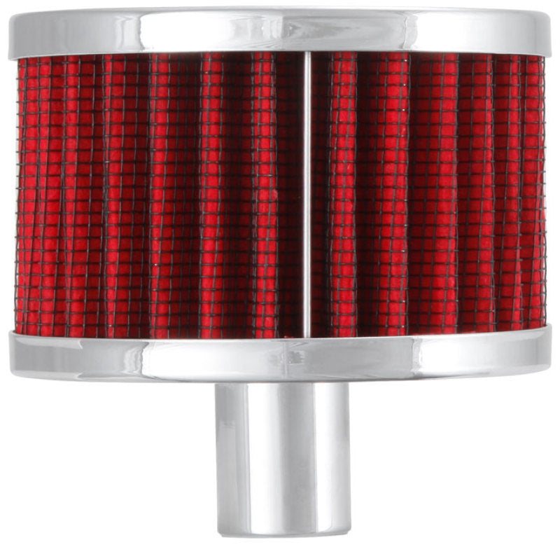 K&N Engineering 62-1160 Crankcase Vent Filter - 3/4 inch Diameter, Chrome Finish