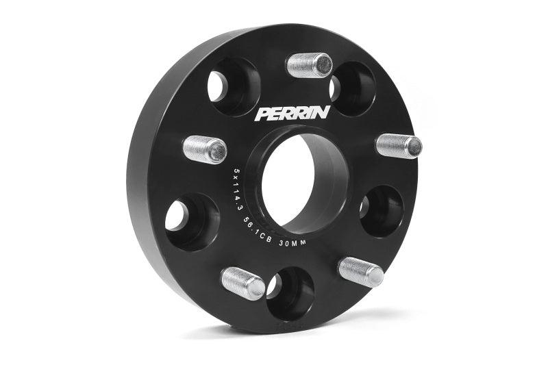 Perrin Performance Subaru 30mm Wheel Spacers 5x114.3 Bolt Pattern with 56mm Hub - Black