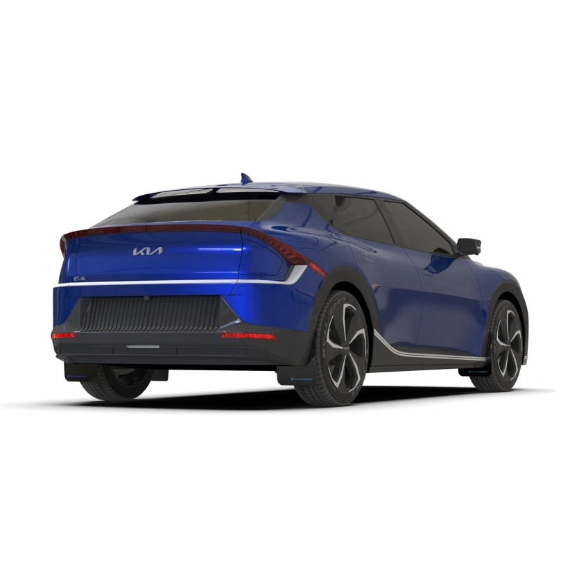 Rally Armor 22-24 Kia EV6 Black UR Mud Flap with Red Logo