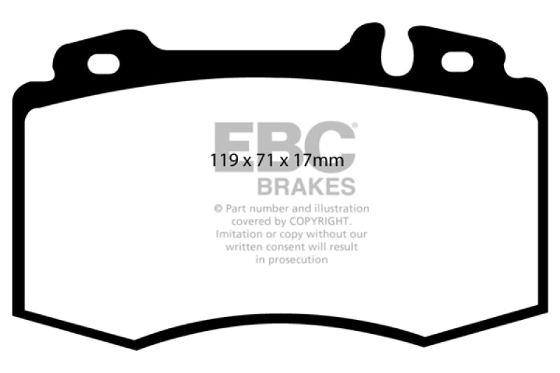 EBC Yellowstuff Front Brake Pads for Mercedes-Benz C32 AMG W203 * High-Performance Street and Track Use