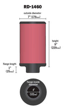 Load image into Gallery viewer, K&amp;N Engineering Universal Air Filter with 4-inch Flange and 7-inch Outer Diameter