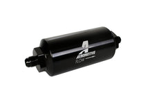 Load image into Gallery viewer, Aeromotive AN-06 In-Line Fuel Filter with 10 Micron Microglass Element - Bright Dip Black Finish