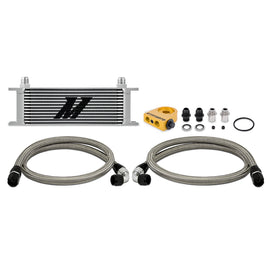Mishimoto Universal Thermostatic Oil Cooler Kit, 13-Row Silver – MMOC-U13TSL