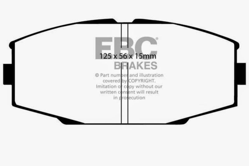 EBC Redstuff Ceramic Low Dust Front Brake Pads for Toyota Supra 1986-1992