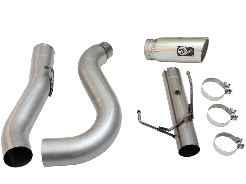aFe MACHForce XP Large Bore 5-inch DPF-Back Exhaust System for Dodge RAM 13-18 with Polished Tip