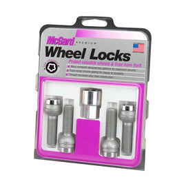 McGard Wheel Lock Bolt Set - Radius Seat, M14 x 1.5 Thread, 4 Pieces with Key for Mercedes-Benz Vehicles