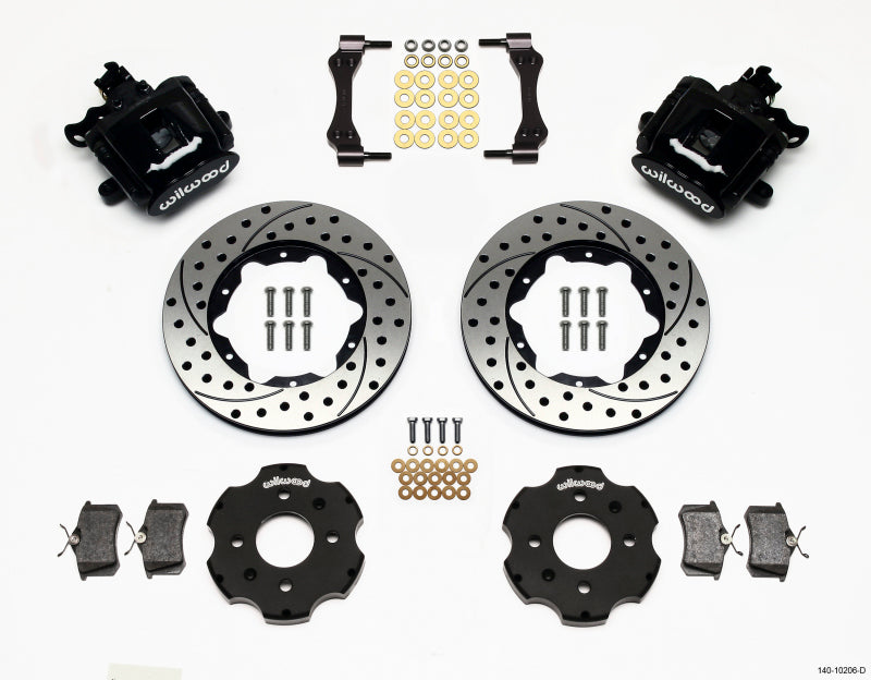 Wilwood Combination Parking Brake Rear Kit for Acura Integra and Civic - 11 Inch Drilled Disc, 2.39 Hub Offset