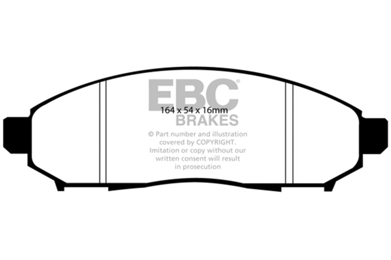 EBC DP41747R Yellowstuff Front Brake Pads for 2005+ Nissan Frontier and 2011 Suzuki Equator
