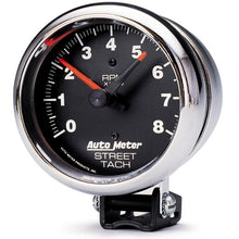 Load image into Gallery viewer, AutoMeter Traditional Chrome 3-3/4 Inch 8,000 RPM Tachometer with Red Line - Part Number ATM2895