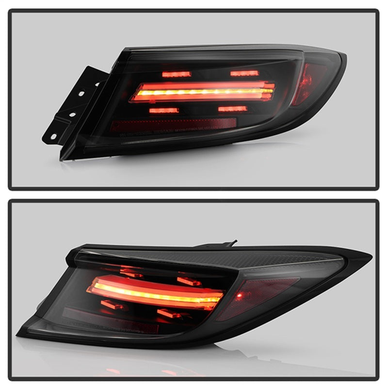 Spyder Apex 22-24 Toyota GR86 and Subaru BRZ Full LED Tail Lights with Sequential Turn Signal and Greeting Light Show in Black