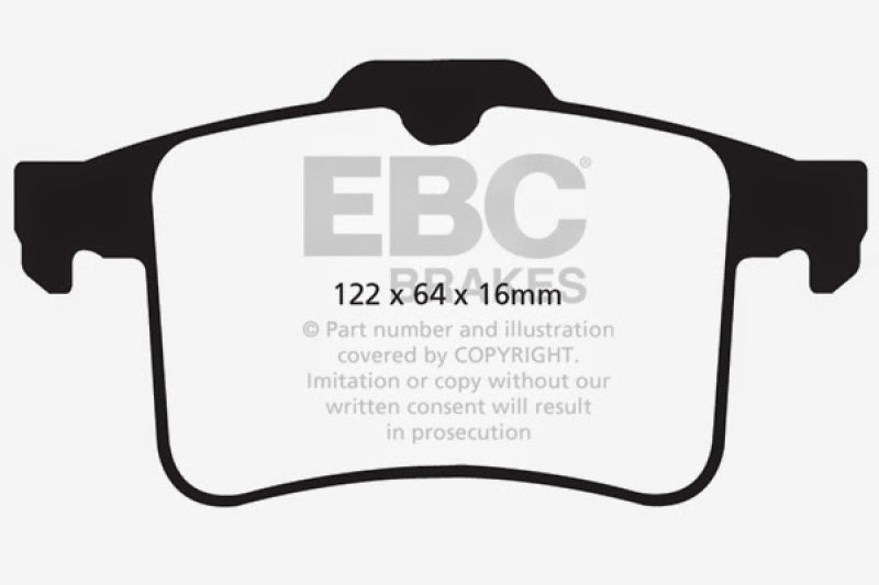 EBC Redstuff Ceramic Low Dust Rear Brake Pads for Jaguar XF and XKR * Part Number ebcDP32059C