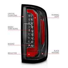 Load image into Gallery viewer, ANZO 15-21 Chevrolet Colorado Full LED Tail Lights with Red Lightbar, Black Housing and Clear Lens