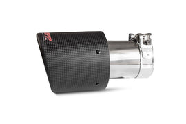 MBRP Universal Carbon Fiber Exhaust Tip 4 Inch OD with 3 Inch Inlet - Dual Wall Angled Design