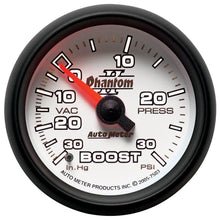 Load image into Gallery viewer, AutoMeter Phantom II 52.4mm Mechanical Vacuum and Boost Gauge 30 in. Hg / 30 PSI