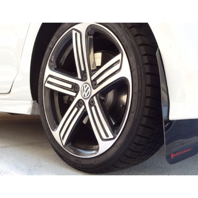 Rally Armor 15-17.5 MKVII VW Golf R Black UR Mud Flap with Grey Logo