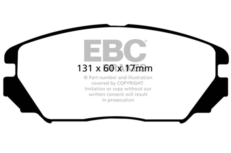 EBC UD1125 Ultimax OEM Replacement Front Brake Pads for Hyundai Sonata and Azera