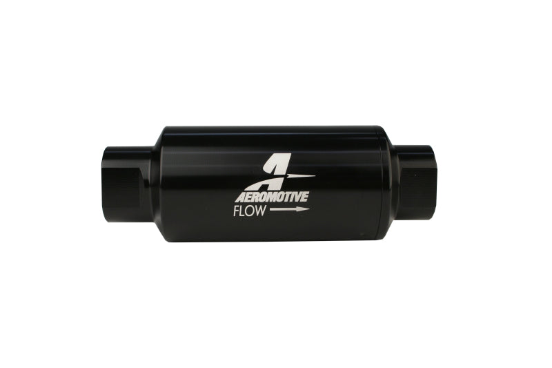 Aeromotive In-Line Fuel Filter - AN-10 - 100 Micron Stainless Steel Mesh Element, Black Anodized Finish