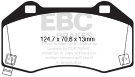 EBC DP22286 Greenstuff 2000 Series Front Brake Pads for Fiat 124 Spider and Mazda MX-5 Miata