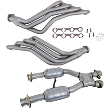 Load image into Gallery viewer, BBK 79-93 Ford Mustang 5.0L 1-3/4 Long Tube Headers with High Flow Catted X-Pipe (Titanium Ceramic Coating)