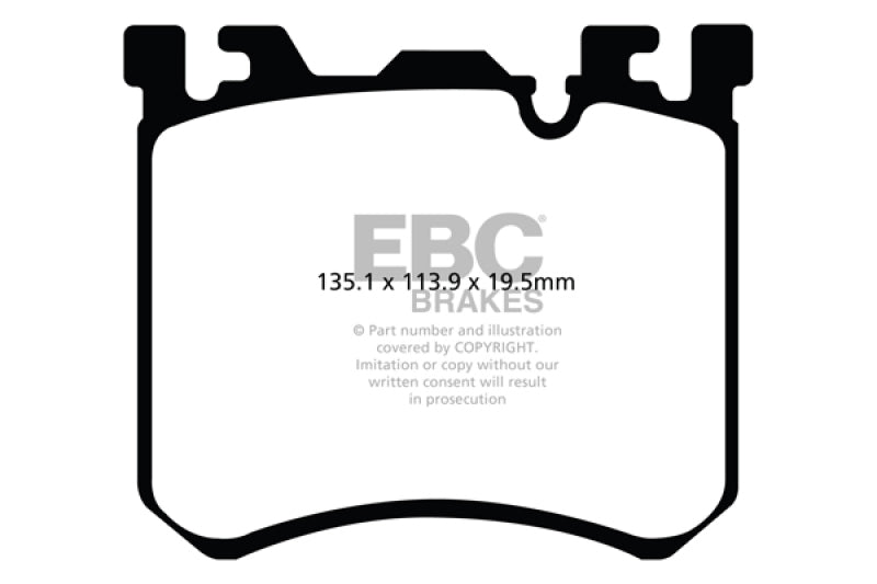 EBC Yellowstuff Brake Pads for BMW X5 and X6 * High-Performance Street & Track Use Part Number ebcDP42091R