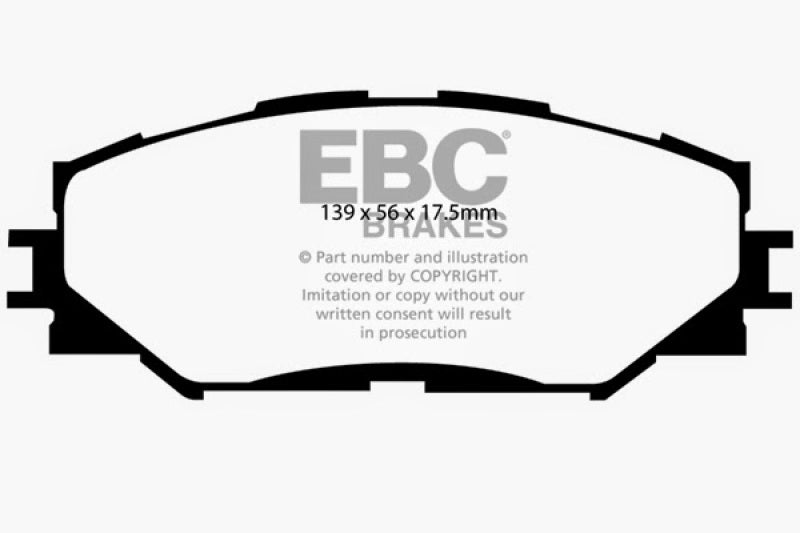 EBC Ultimax OEM Replacement Brake Pads for Toyota RAV4 and Corolla * Part Number EBCUD1210