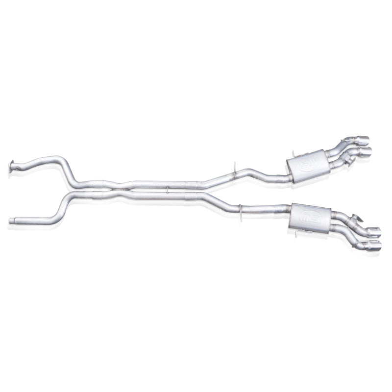 Stainless Works 2016-2019 Cadillac CTS-V Sedan Catback Exhaust System with Dual-Mode Turbo Mufflers and Resonated X-Pipe