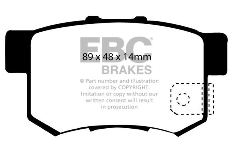 EBC Ultimax OEM Replacement Brake Pads for Honda Accord and Prelude - Part Number ebcUD537