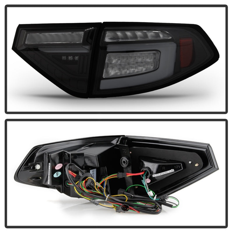 Spyder 08-14 Subaru Impreza WRX Hatchback LED Tail Lights with Sequential Signal and Black Smoke Finish