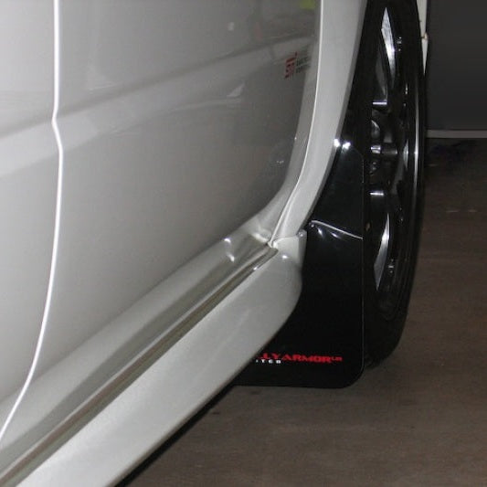 Rally Armor UR Series Black and Red Logo Mud Flaps for Subaru Impreza 2004-2007